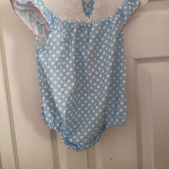 New Smocked Cupcake Bubble Romper - Picture 6 of 9